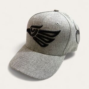Embroidered Eagle front, Mexican map and Aztec Gray Baseball Cap with Black Logo